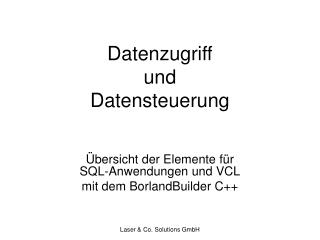 Datenzugriff und Datensteuerung