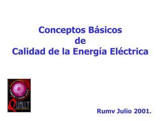 Conceptos Básicos de Calidad de la Energía Eléctrica