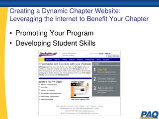 Creating a Dynamic Chapter Website: Leveraging the Internet to Benefit Your Chapter