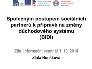 Společným postupem sociálních partnerů k přípravě na změny důchodového systému ( BiDi )