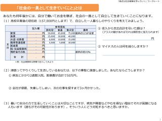 「社会の一員として生きていくこと」とは