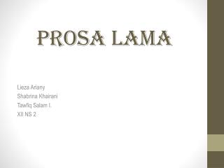 PROSA LAMA