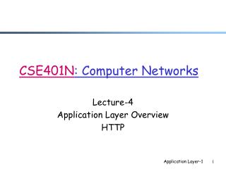 CSE401N : Computer Networks
