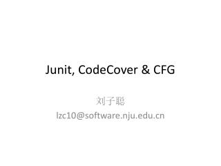 Junit , CodeCover &amp; CFG