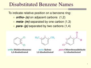 Disubstituted Benzene Names