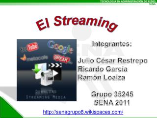 Integrantes: Julio César Restrepo Ricardo García Ramón Loaiza Grupo 35245 SENA 2011