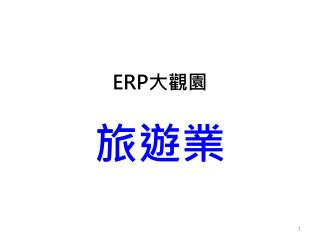 ERP 大觀園 旅遊業