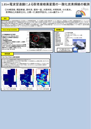 　望遠鏡　　　　　　　　： 1.85m 電波望遠鏡 　観測ライン : 12 CO , 13 CO , C 18 O ( J =2-1)