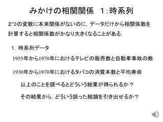 みかけの相関関係　１：時系列