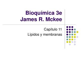 Bioquímica 3e James R. Mckee