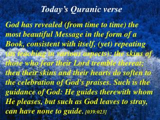 Today’s Quranic verse