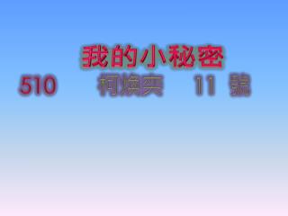 我的小秘密