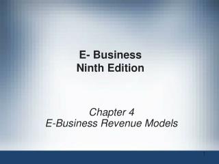 E- Business Ninth Edition