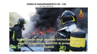 CORSO DI AGGIORNAMENTO CSP – CSE Isp. F. Gallo – RSPP DTL MN