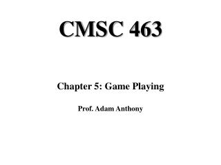 CMSC 463