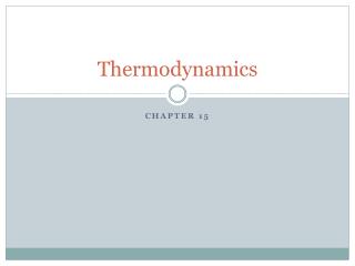 Thermodynamics