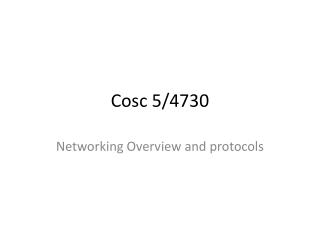 Cosc 5/4730