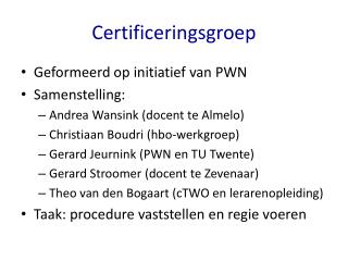 Certificeringsgroep