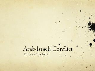 Arab-Israeli Conflict