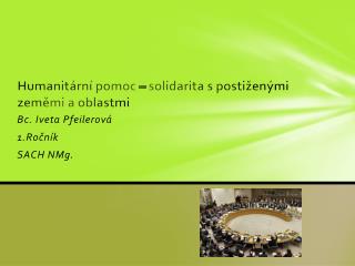 Humanitární pomoc – solidarita s postiženými zeměmi a oblastmi