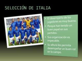 SELECCIÓN DE ITALIA