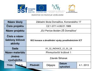Přemyslovští králové 1