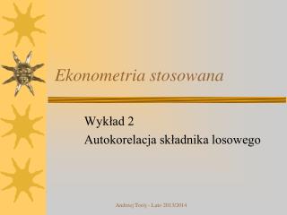 Ekonometria stosowana