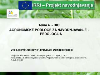 IRRI – Projekt navodnjavanja