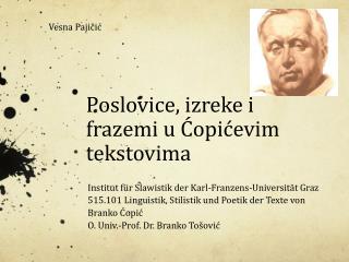 Poslovice, izreke i frazemi u Ćopićevim tekstovima