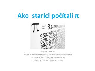 Ako staríci počítali π