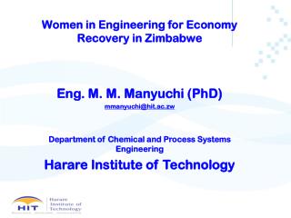Women in Engineering for Economy Recovery in Zimbabwe