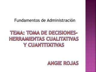 Fundamentos de Administración