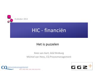 HIC - financiën