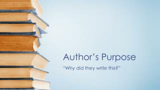 Author’s Purpose