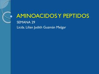 AMINOACIDOS Y PEPTIDOS