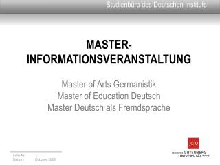 Studienbüro des Deutschen Instituts