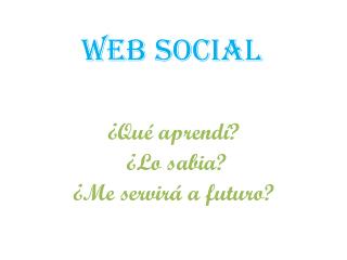 Web social