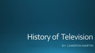 History of Television