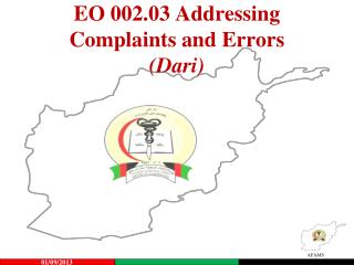 EO 002.03 Addressing Complaints and Errors (Dari)
