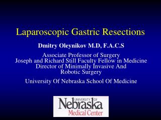 Laparoscopic Gastric Resections