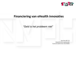 Financiering van eHealth innovaties