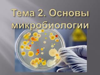 Тема 2. Основы микробиологии