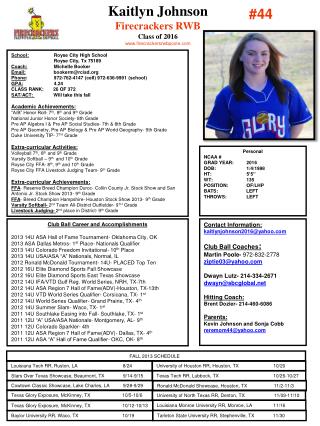 Kaitlyn Johnson Firecrackers RWB Class of 2016 firecrackersrwbpoole