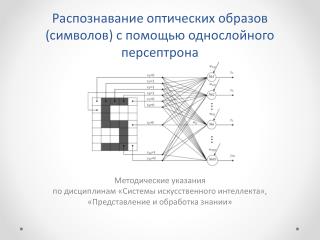 Распознавание оптических образов ( символов ) с помощью однослойного персептрона