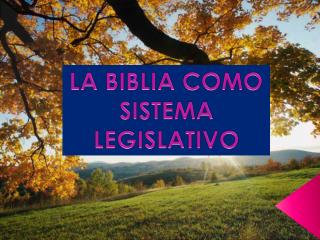 LA BIBLIA COMO SISTEMA LEGISLATIVO