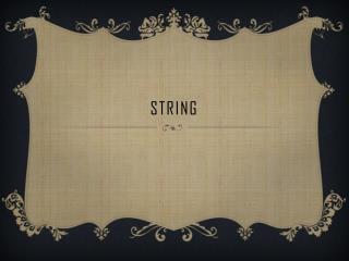 String