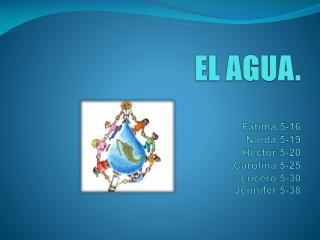 EL AGUA . Fatima 5-16 Narda 5-19 Hector 5-20 Carolina 5-25 Lucero 5-30 Jennifer 5-38