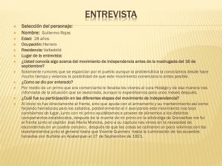 Entrevista