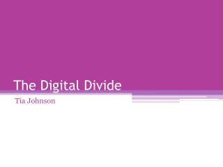 The Digital Divide