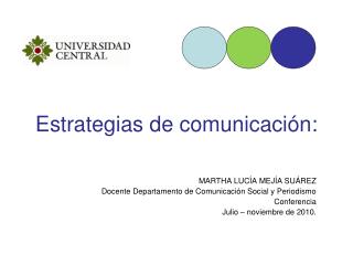 Estrategias de comunicación: